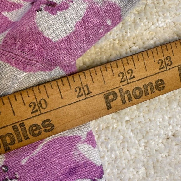 Charter Club Women's XL Floral Cardigan 3/4 Sleeve Button Down Top - Picture 6 of 7